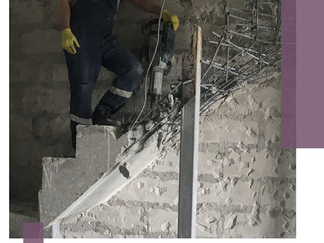 Демонтаж металлических и бетонных лестниц в Баксане