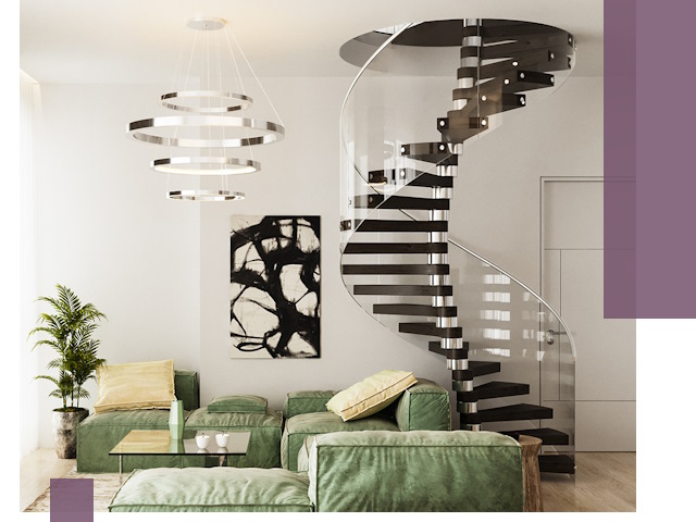 Лестницы для двухуровневой квартиры в Баксане — изготовление и монтаж