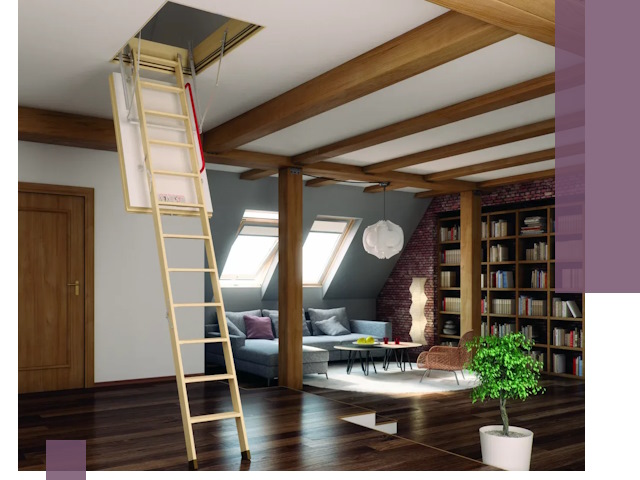 Чердачные лестницы под ключ в Баксане: изготовление и монтаж