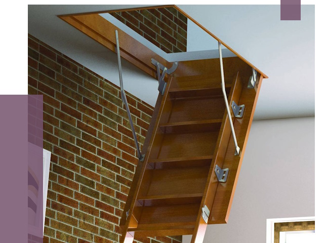 Установка чердачной лестницы в Баксане от 7728 руб. | ПРОЛЁТ-Бкс