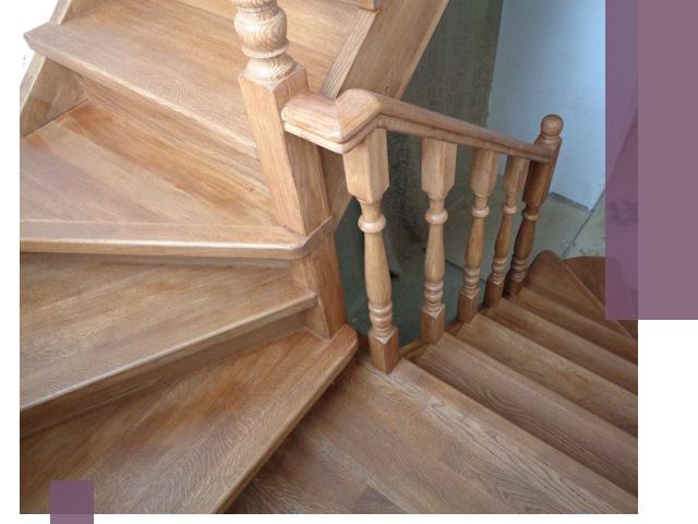 Дубовые лестницы под ключ в Баксане: изготовление и монтаж