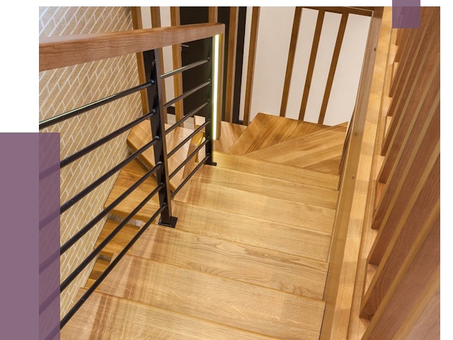 Лестницы из ясеня в Баксане под ключ от 9900 руб. 