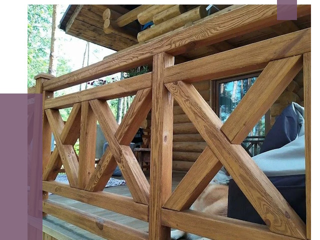 Деревянные перила под ключ в Баксане от 7577 руб. 