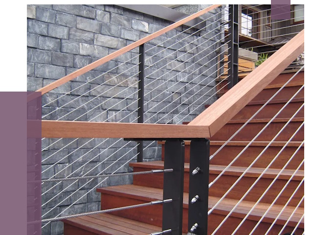 Тросовые перила под ключ в Баксане от 7678 руб. 