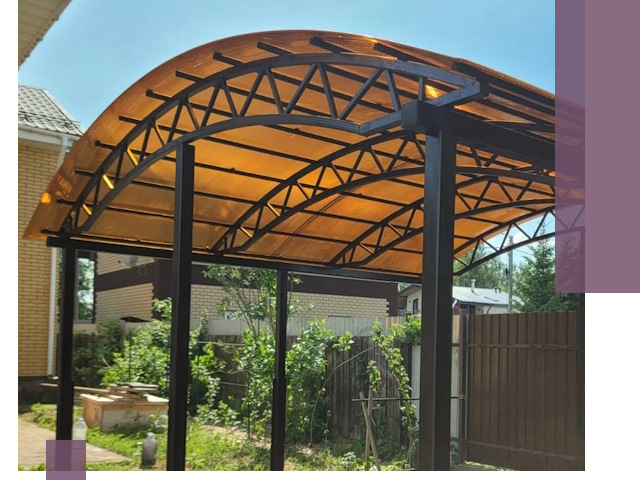 Изготовление навесов под ключ в Баксане из качественных материалов