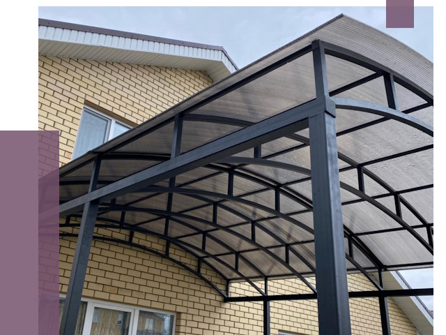 Монтаж козырьков в Баксане от 11365 руб. | ПРОЛЁТ-Бкс