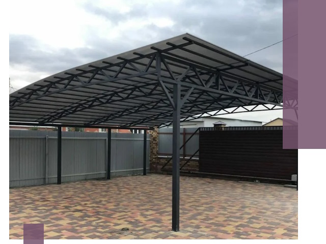 Недорогие навесы под ключ в Баксане — изготовление и монтаж