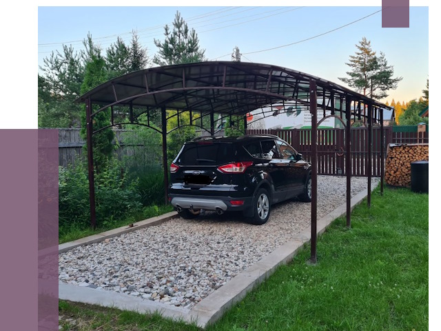 Навесы для автомобиля в Баксане от 12981 руб.  | ПРОЛЁТ-Бкс