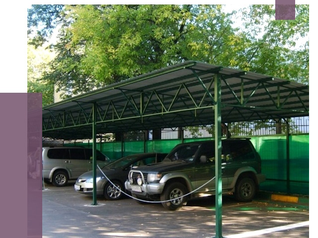 Навесы для парковки в Баксане от 79301 руб. заказать | ПРОЛЁТ-Бкс