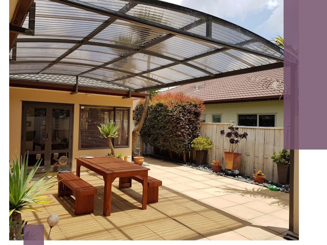 Навесы во двор под ключ в Баксане — изготовление и монтаж