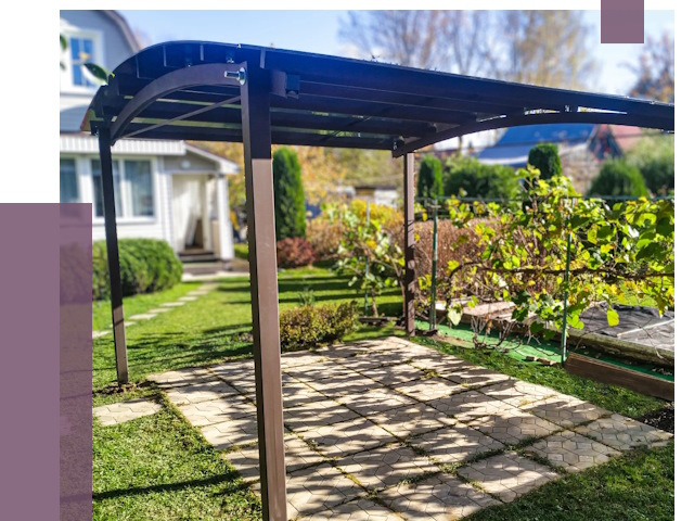 Навесы для дачи в Баксане от 12577 руб. под ключ — ПРОЛЁТ-Бкс