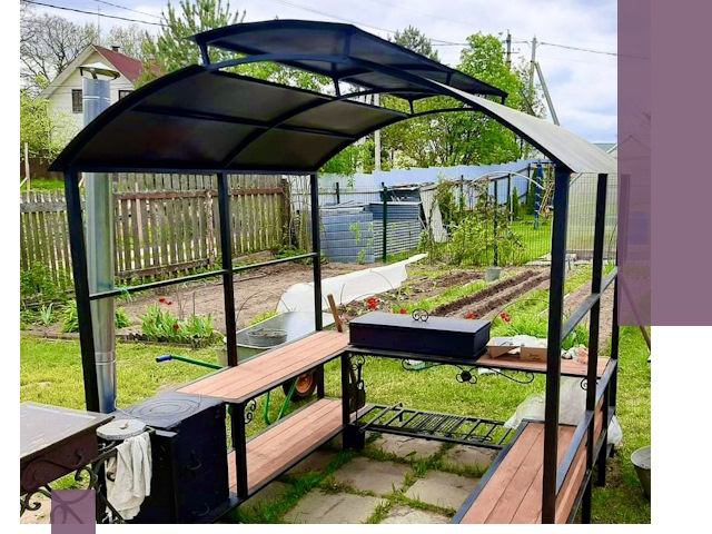 Навесы для барбекю в Баксане: изготовление, монтаж и демонтаж