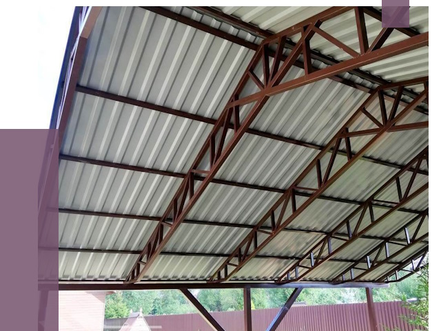 Навесы из профнастила в Баксане от 7273 руб. | ПРОЛЁТ-Бкс