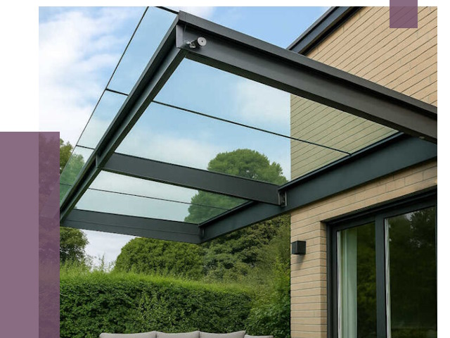 Стеклянные навесы и козырьки в Баксане от 12122 руб.