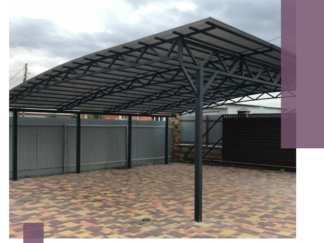 Металлические навесы под ключ в Баксане — изготовление и монтаж