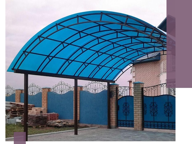 Арочные навесы под ключ в Баксане — изготовление и монтаж