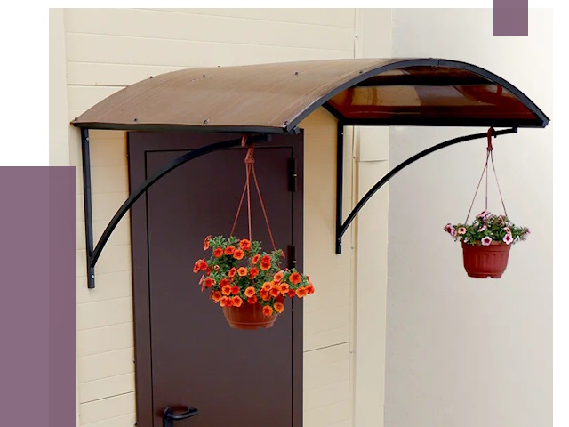 Козырьки над входом в Баксане от 14648 руб.  | ПРОЛЁТ-Бкс