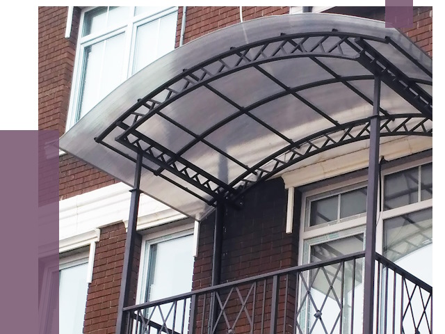 Козырьки над балконом в Баксане от 8536 руб.  | ПРОЛЁТ-Бкс