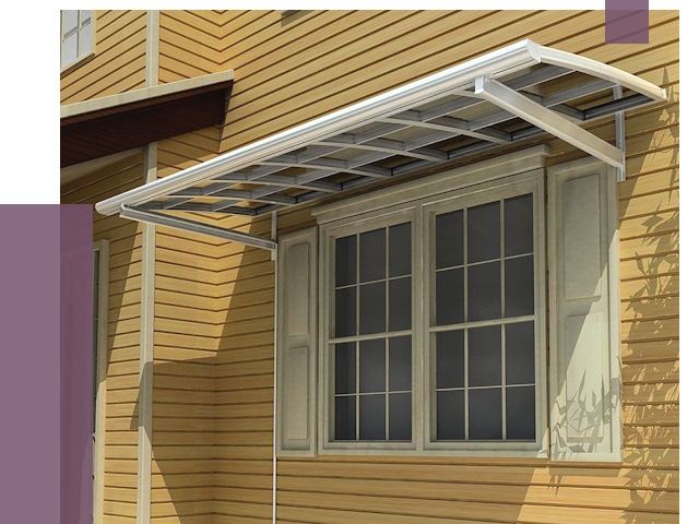 Козырьки над окнами в Баксане от 7526 руб. — монтаж, покупки | ПРОЛЁТ-Бкс