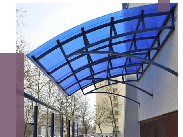 Козырьки из поликарбоната в Баксане от 4243 руб. под ключ | ПРОЛЁТ-Бкс