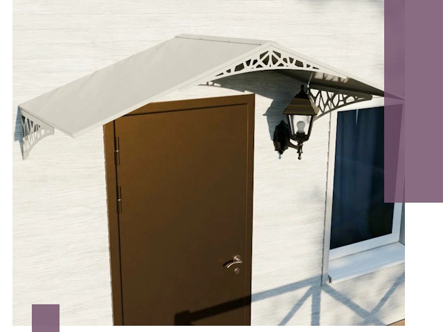 Металлические козырьки на входы и террасы в Баксане