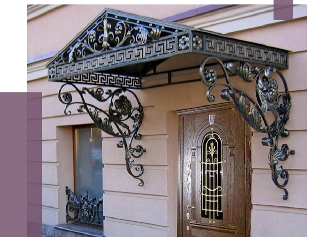 Кованые козырьки в Баксане под ключ от 12577 руб. — ПРОЛЁТ