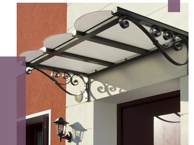 Односкатные козырьки в Баксане от 8284 руб.  | ПРОЛЁТ-Бкс