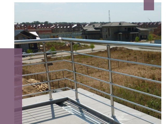 Парапеты из нержавеющей стали в Баксане от 7880 руб. за м² | ПРОЛЁТ-Бкс