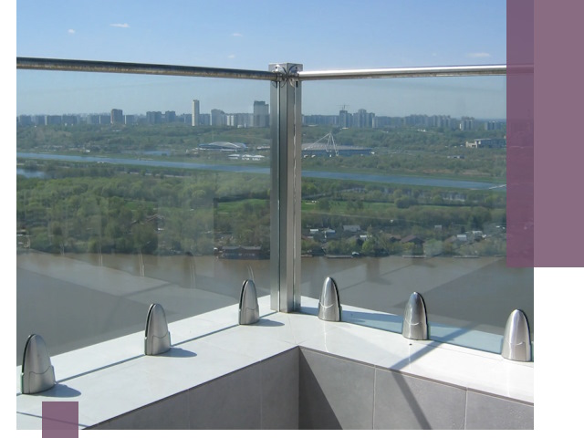 Стеклянные парапеты премиум класса в Баксане для домов и бизнесов